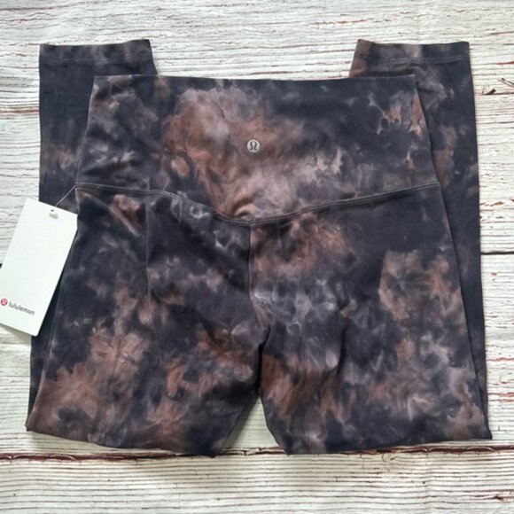 NWT Lululemon Align Crop 23" Diamond Dye in Diamond Dye Graphite Grey Pink Sz 10 - Picture 11 of 13